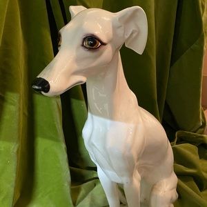 White Dog statue
